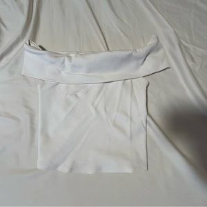 beige off shoulder top